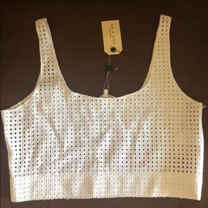 Rag and bone white crop top